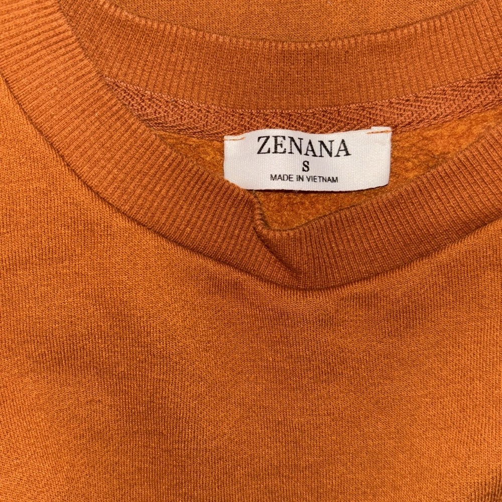 Zenana Star Pattern Fleece Crew Neck Sweatshirt & Joggers Set, Size S - Picture 15 of 17